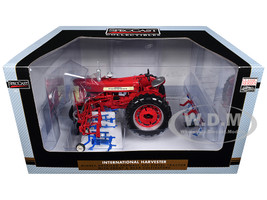 Farmall 450 Narrow Front Diesel Tractor with Front and Rear Cultivators Red Classic Series 1/16 Diecast Model SpecCast ZJD1959