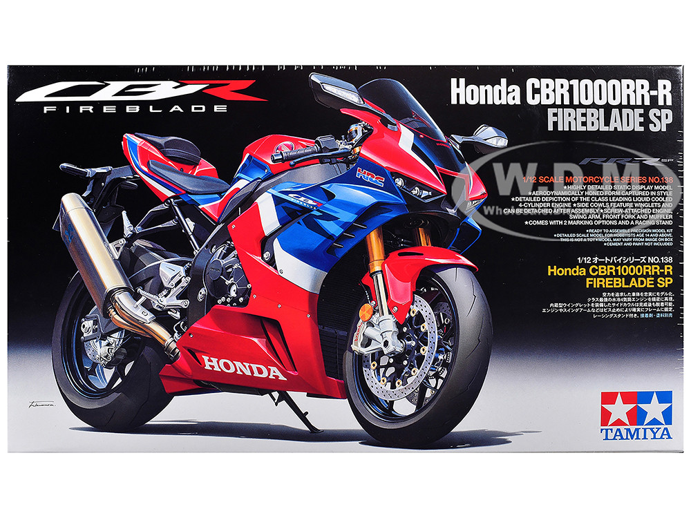 Model Kit Honda CBR1000RR-R Fireblade SP Motorcycle 1/12 Scale Model by Tamiya