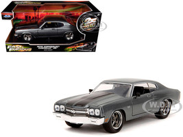 1970 Chevrolet Chevelle SS Gray Metallic with Black Stripes Fast & Furious 2009 Movie Fast & Furious 25th Anniversary Series 1/24 Diecast Model Car Jada 34923-25TH