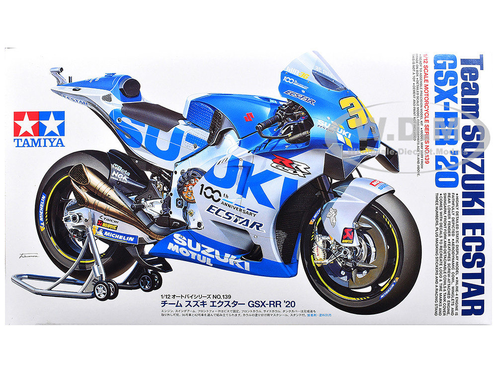 Model Kit Suzuki GSX-RR "Team Suzuki Ecstar" (2020) Motorcycle 1/12 Scale Model by Tamiya