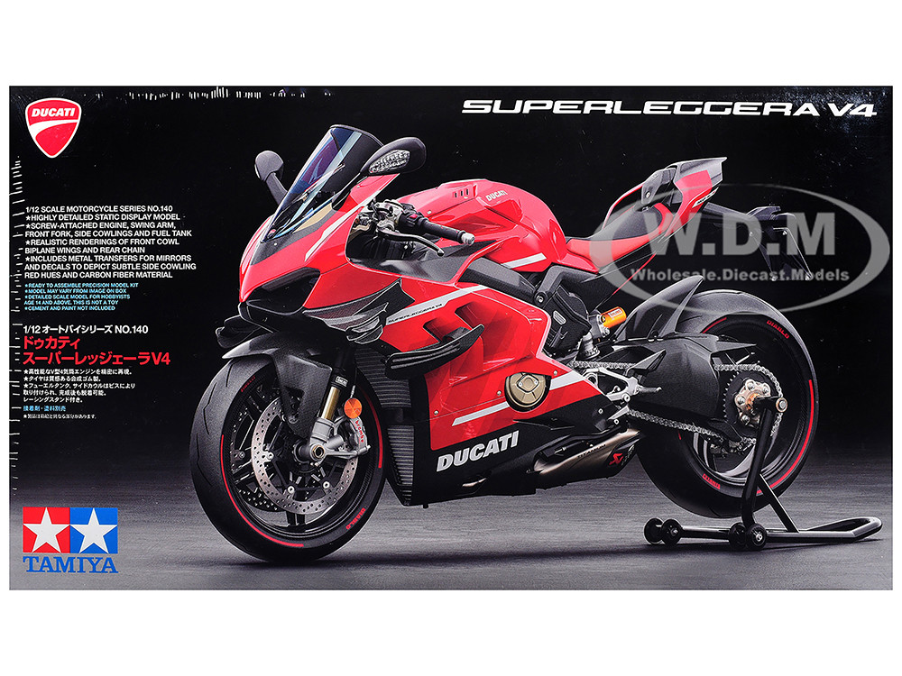 Model Kit Ducati Superleggera V4 Motorcycle 1/12 Scale Model by Tamiya