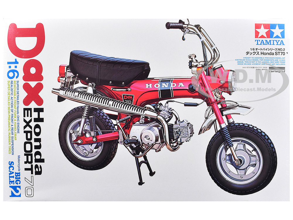 Model Kit Dax Honda Export 70 Motorcycle 1/6 Scale Model by Tamiya