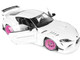 2025 Toyota GR Supra Liberty Walk Body Kit White Metallic with Pink Wheels 1/18 Diecast Model Car Solido S1815502 2025 Toyota GR Supra Liberty Walk Body Kit White Metallic with Pink Wheels 1/18 Diecast Model Car Solido S1815502