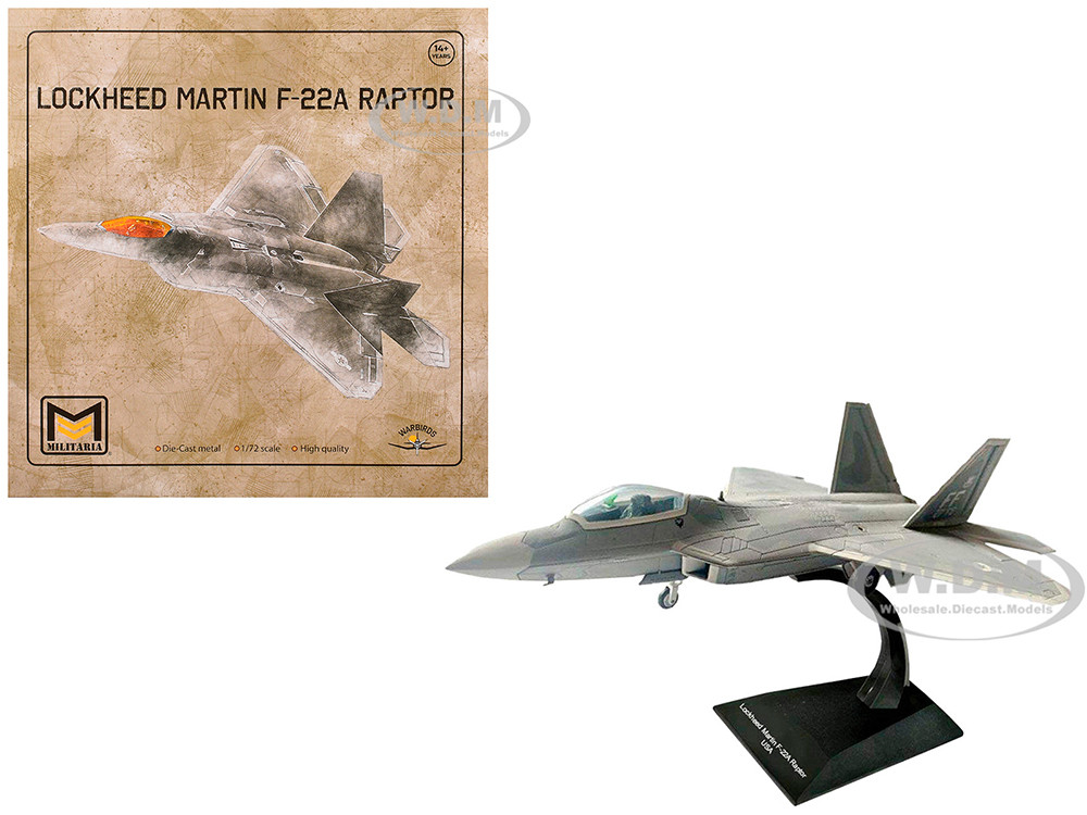 Lockheed Martin F-22A Raptor Aircraft "1st FW, 94th FS" United States Air Force 1/72 Diecast Model by Militaria Die Cast
