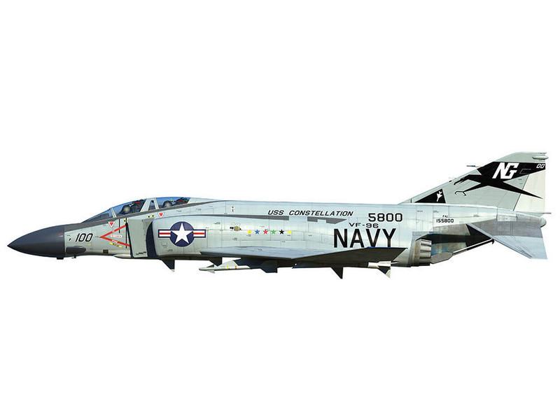 McDonnell Douglas F 4 Phantom II Aircraft VF 96 Fighting Falcons Showtime 100 Lieutenant Randy Cunningham USS Constellation Vietnam 1972 United States Navy Collector Series 1/144 Diecast Model Air Force 1 AF1-0148A
