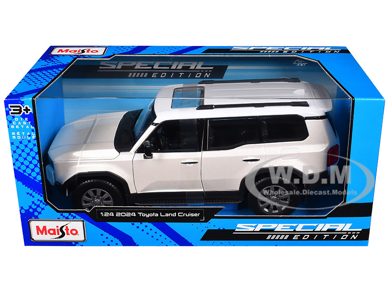 2024 Toyota Land Cruiser Pearl White Metallic with White Top "Special Edition" Series 1/24 Diecast Model Car by Maisto