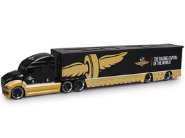 Indianapolis Motor Speedway Hauler Black and Gold 1/64 Diecast Model IXO Models IND64049