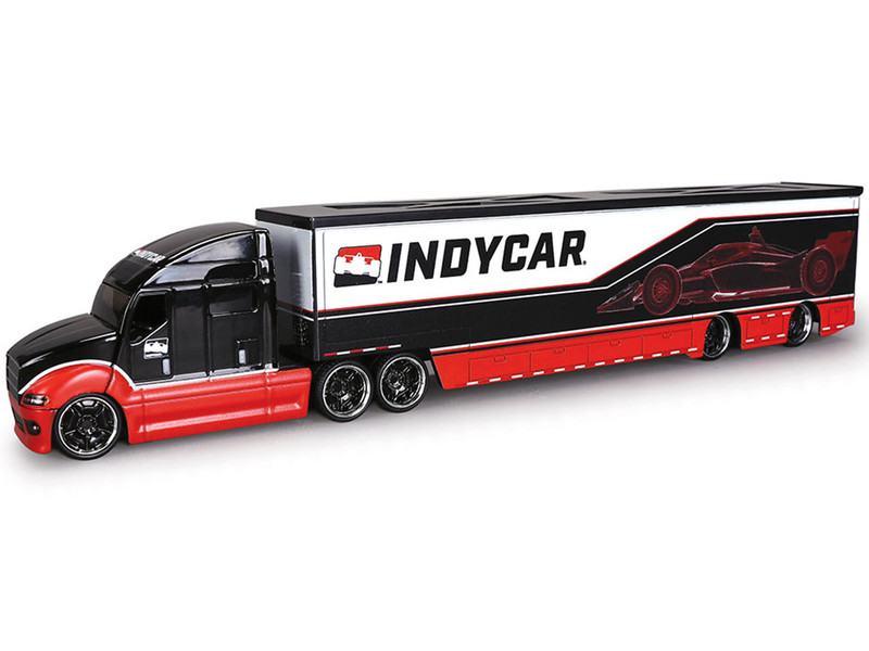 IndyCar Hauler Black and Red with Graphics 1/64 Diecast Model IXO Models IND64050
