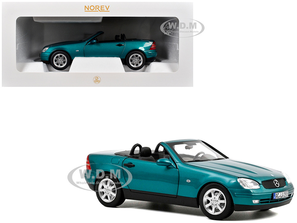 1996 Mercedes-Benz SLK Convertible Vivianit Green Metallic 1/18 Diecast Model Car by Norev