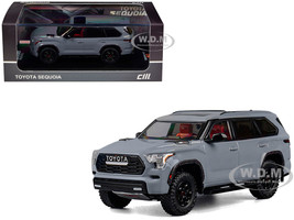 2024 Toyota Sequoia Cement Gray with Red Interior 1/64 Diecast Model Car CM Model CM64-SEQUOIA-06