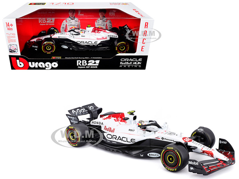 Red Bull Racing RB21 #22 Yuki Tsunoda Oracle Formula One F1 Japanese GP 2025 Race Series 1/18 Diecast Model Car Bburago 18005YT