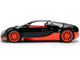 2011 Bugatti Veyron Black with Orange Accents and Orange Interior Hyper Spec Series 1/24 Diecast Model Car Jada 37642 2011 Bugatti Veyron Black with Orange Accents and Orange Interior Hyper Spec Series 1/24 Diecast Model Car Jada 37642