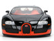 2011 Bugatti Veyron Black with Orange Accents and Orange Interior Hyper Spec Series 1/24 Diecast Model Car Jada 37642 2011 Bugatti Veyron Black with Orange Accents and Orange Interior Hyper Spec Series 1/24 Diecast Model Car Jada 37642
