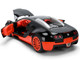 2011 Bugatti Veyron Black with Orange Accents and Orange Interior Hyper Spec Series 1/24 Diecast Model Car Jada 37642 2011 Bugatti Veyron Black with Orange Accents and Orange Interior Hyper Spec Series 1/24 Diecast Model Car Jada 37642
