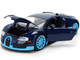 2011 Bugatti Veyron Dark Blue with Light Blue Accents Hyper Spec Series 1/24 Diecast Model Car Jada 37643 2011 Bugatti Veyron Dark Blue with Light Blue Accents Hyper Spec Series 1/24 Diecast Model Car Jada 37643