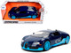 2011 Bugatti Veyron Dark Blue with Light Blue Accents Hyper Spec Series 1/24 Diecast Model Car Jada 37643 2011 Bugatti Veyron Dark Blue with Light Blue Accents Hyper Spec Series 1/24 Diecast Model Car Jada 37643