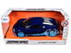 2011 Bugatti Veyron Dark Blue with Light Blue Accents Hyper Spec Series 1/24 Diecast Model Car Jada 37643 2011 Bugatti Veyron Dark Blue with Light Blue Accents Hyper Spec Series 1/24 Diecast Model Car Jada 37643