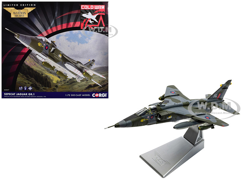 SEPECAT Jaguar GR 1 Aircraft XX963 AL No 14 Squadron RAF Germany Bruggen 1976 Royal Air Force The Aviation Archive Series 1/72 Diecast Model Corgi AA35417