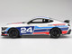 Ford Mustang Dark Horse #24 Ford Performance Racing School White with Graphics 1/18 Model Car Top Speed TS0657 Ford Mustang Dark Horse #24 Ford Performance Racing School White with Graphics 1/18 Model Car Top Speed TS0657