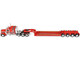 Peterbilt 379 with 63 Flat Top Sleeper and Fontaine Magnitude Lowboy Trailer with Fliptail Anty Trucking & Rigging Red with Black Stripes 1/64 Diecast Model DCP/First Gear 60-2355 Peterbilt 379 with 63 Flat Top Sleeper and Fontaine Magnitude Lowboy Trailer with Fliptail Anty Trucking & Rigging Red with Black Stripes 1/64 Diecast Model DCP/First Gear 60-2355