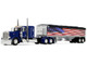 Peterbilt 389 with 48 Flat Top Sleeper and 43 Wilson Pacesetter High Side Grain Trailer Wilson USA 250 Blue 1/64 Diecast Model DCP/First Gear 69-2366 Peterbilt 389 with 48 Flat Top Sleeper and 43 Wilson Pacesetter High Side Grain Trailer Wilson USA 250 Blue 1/64 Diecast Model DCP/First Gear 69-2366