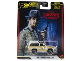 1985 Chevrolet K5 Blazer Gold Metallic and Cream Stranger Things 2016 2025 TV Series Diecast Model Car Hot Wheels JHW86