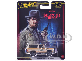 1985 Chevrolet K5 Blazer Gold Metallic and Cream Stranger Things 2016 2025 TV Series Diecast Model Car Hot Wheels JHW86