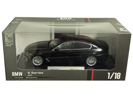 BMW 5 Series LCI Black Metallic with Moonroof 1/18 Diecast Model Car Heimanba H1282BK