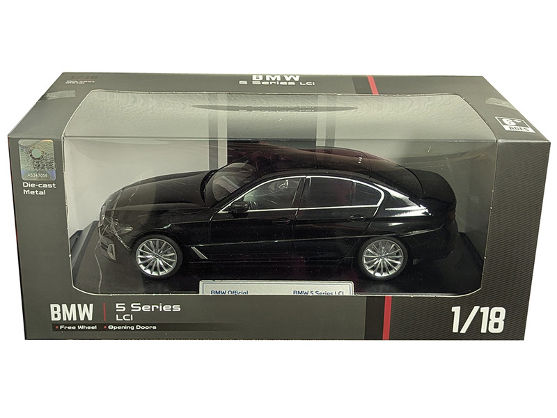 BMW 5 Series LCI Black Metallic with Moonroof 1/18 Diecast Model Car Heimanba H1282BK