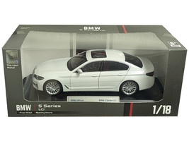 BMW 5 Series LCI White Metallic with Moonroof 1/18 Diecast Model Car Heimanba H1282W