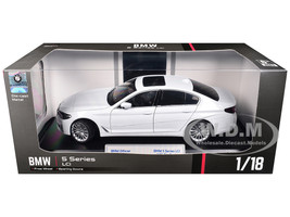 BMW 5 Series LCI White Metallic with Moonroof 1/18 Diecast Model Car Heimanba H1282W