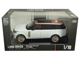 2022 Land Rover Range Rover SV White Metallic with Rose Gold Top and Moonroof 1/18 Diecast Model Car Heimanba Q1005A-W