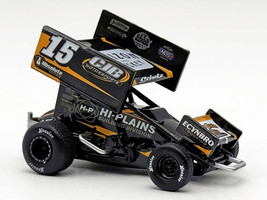 Winged Sprint Car #15 Donny Schatz CJB Motorsports Hi Plains Building Division Black 2026 1/50 Diecast Model Car ACME A5026000