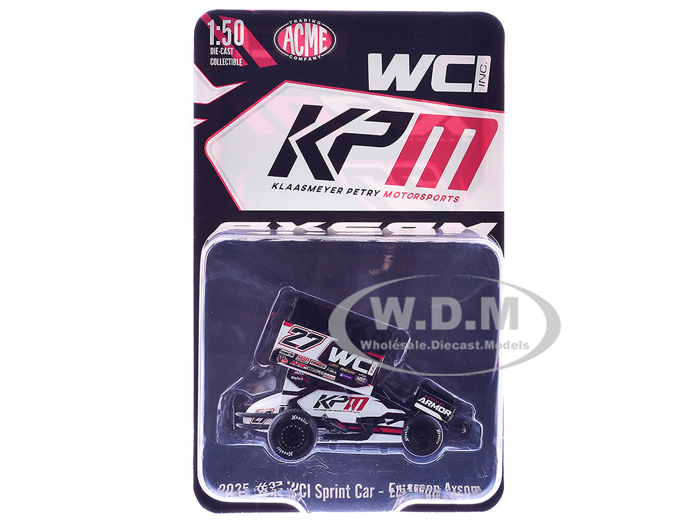 Winged Sprint Car #27 Emerson Axsom "WCI - KPM" White (2026) 1/50 Diecast Model Car by ACME