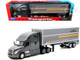 Freightliner Cascadia Truck Gray Metallic with Gray Container with Graphics Transporter Series 1/32 Diecast Model Welly 32696W-MJ-C Freightliner Cascadia Truck Gray Metallic with Gray Container with Graphics Transporter Series 1/32 Diecast Model Welly 32696W-MJ-C