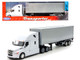 Freightliner Cascadia Truck White with Gray Container Transporter Series 1/32 Diecast Model Welly 32696W-WH Freightliner Cascadia Truck White with Gray Container Transporter Series 1/32 Diecast Model Welly 32696W-WH