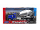 Peterbilt 379 Cement Mixer Blue Metallic with Chrome and Silver Mixer Transporter Series 1/32 Diecast Model Welly 39943W-BL Peterbilt 379 Cement Mixer Blue Metallic with Chrome and Silver Mixer Transporter Series 1/32 Diecast Model Welly 39943W-BL