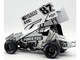 Winged Sprint Car #87 Aaron Reutzel Power Plus White 2026 1/18 Diecast Model Car ACME A1826009