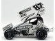 Winged Sprint Car #87 Aaron Reutzel Power Plus White 2026 1/18 Diecast Model Car ACME A1826009