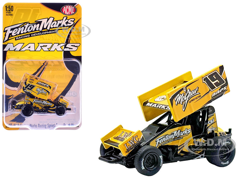 Winged Sprint Car #19 Brent Marks Fenton Marks Racing 2026 1/50 Diecast Model Car ACME A5026001