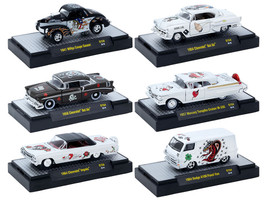 Auto Thentics 6 piece Set Release S154 IN DISPLAY CASES Limited Edition 1/64 Diecast Model Cars M2 Machines 32500-S154