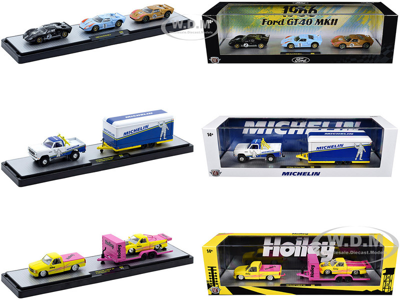 Auto Haulers Set of 3 Trucks Release 98 Limited Edition to 9400 pieces Worldwide 1/64 Diecast Models Machines 36000-98