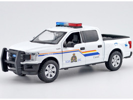 2019 Ford F-150 Lariat Crew Cab Pickup Truck "Royal Canadian Mounted Police" White with Flashing Light Bar and Front and Rear Lights and Sounds "Law Enforcement and Public Service" Series 1/27 Diecast Model Car by Motormax