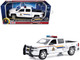 2017 Chevrolet Silverado 1500 LT Z71 Crew Cab Pickup TruckRoyal Canadian Mounted Police White with Flashing Light Bar and Front and Rear Lights and Sounds "Law Enforcement and Public Service" Series 1/27 Diecast Model Car Motormax 79515