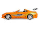 1993 Toyota Supra Orange with Graphics The Fast and the Furious 2001 Movie 25 Years of Fast & Furious Series 1/18 Diecast Model Car Jada 37770