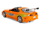 1993 Toyota Supra Orange with Graphics The Fast and the Furious 2001 Movie 25 Years of Fast & Furious Series 1/18 Diecast Model Car Jada 37770