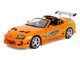 1993 Toyota Supra Orange with Graphics The Fast and the Furious 2001 Movie 25 Years of Fast & Furious Series 1/18 Diecast Model Car Jada 37770