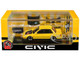 Honda Civic EF2 Custom Yellow with Alternate Parts 1/64 Diecast Model Car BM Creations 64B0470