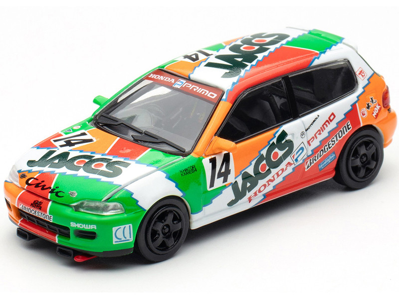 Honda Civic EG6 RHD Right Hand Drive #14 JACCS Japanese Touring Car Championship 1993 1/64 Diecast Model Car BM Creations 64B0480