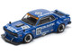 Skyline GT R V8 Drift Hakosuka RHD Right Hand Drive #12 Calsonic Blue with Graphics 1/64 Diecast Model Car Pop Race PR640114